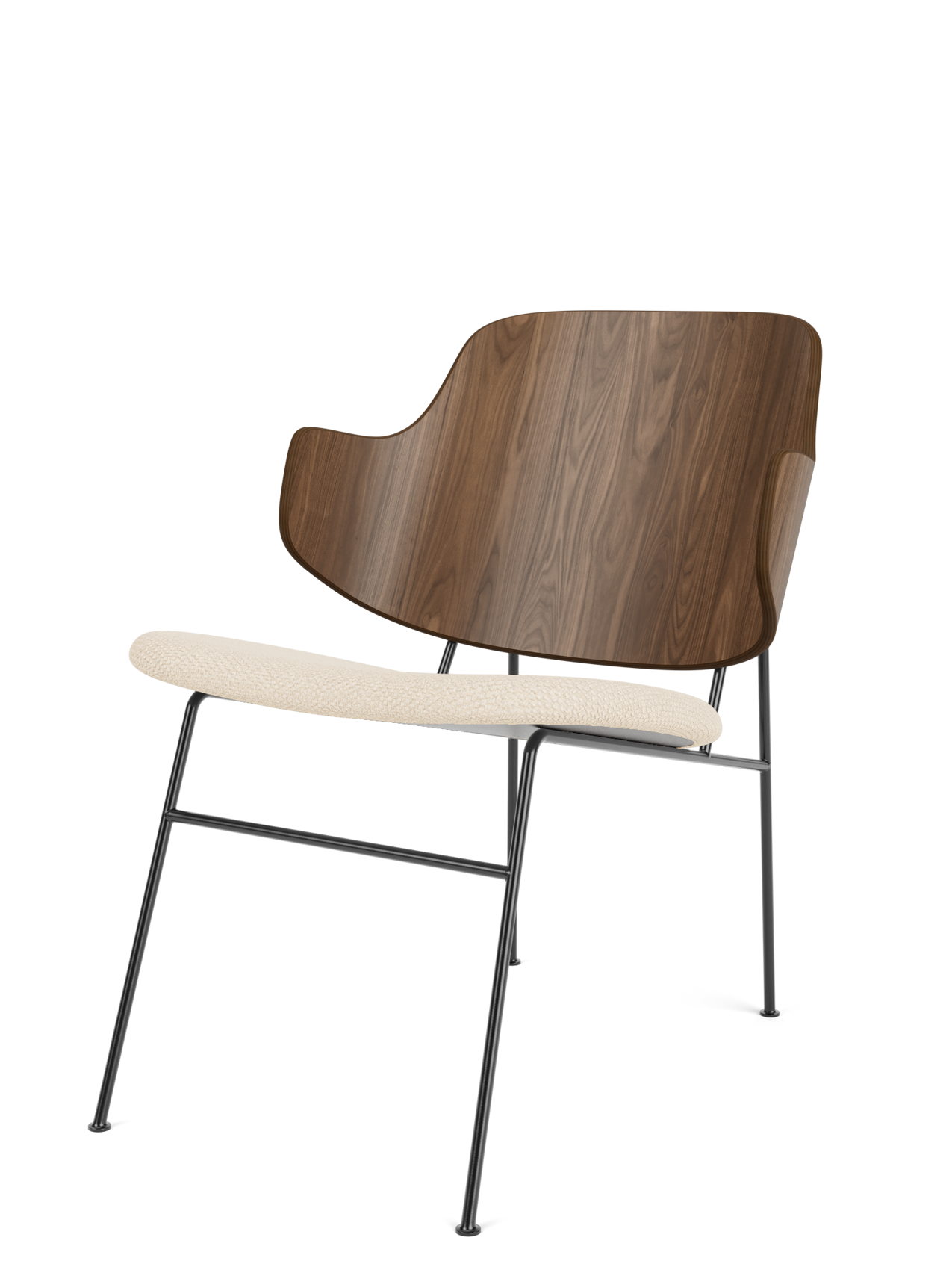 Lounge Chair Deep Low Seat, Curved Back, Mid-Century Design