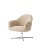 Lounge Chair with Aluminium Star Base Swivel, Upholstered Shell