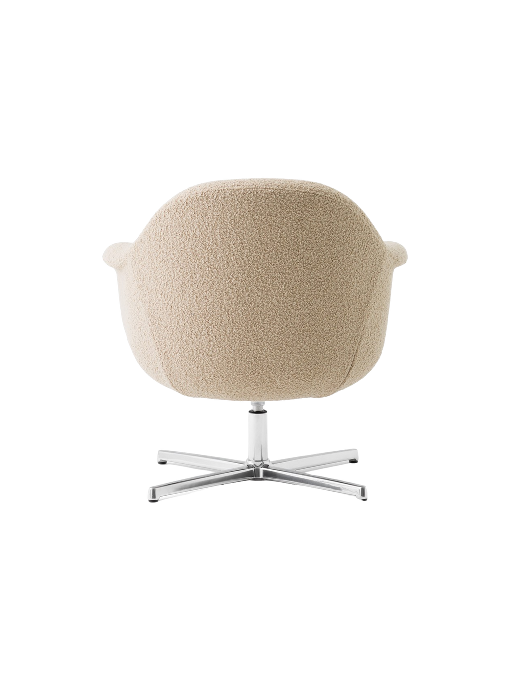 Lounge Chair with Aluminium Star Base Swivel, Upholstered Shell