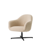 Lounge Chair with Aluminium Star Base Swivel, Upholstered Shell