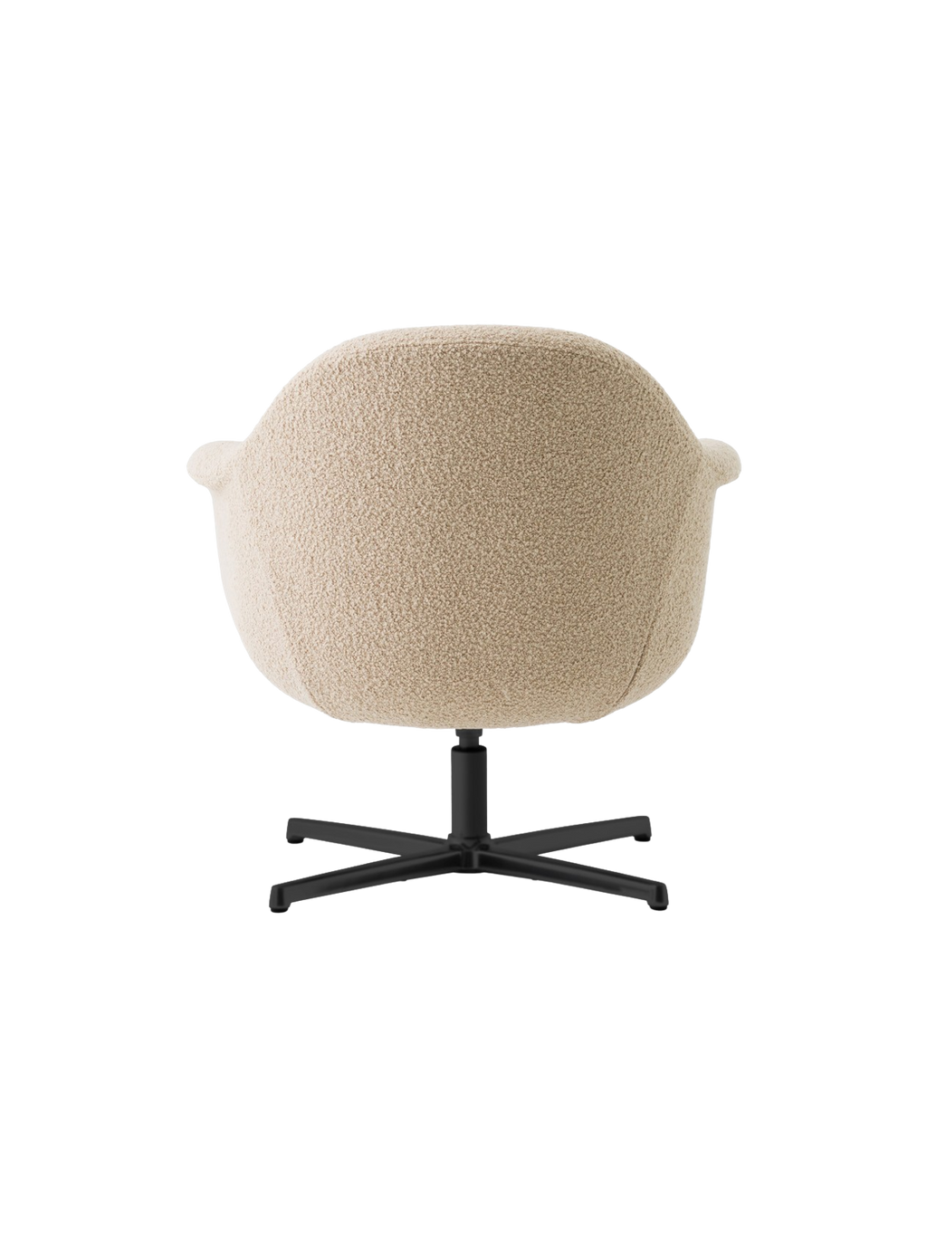 Lounge Chair with Aluminium Star Base Swivel, Upholstered Shell