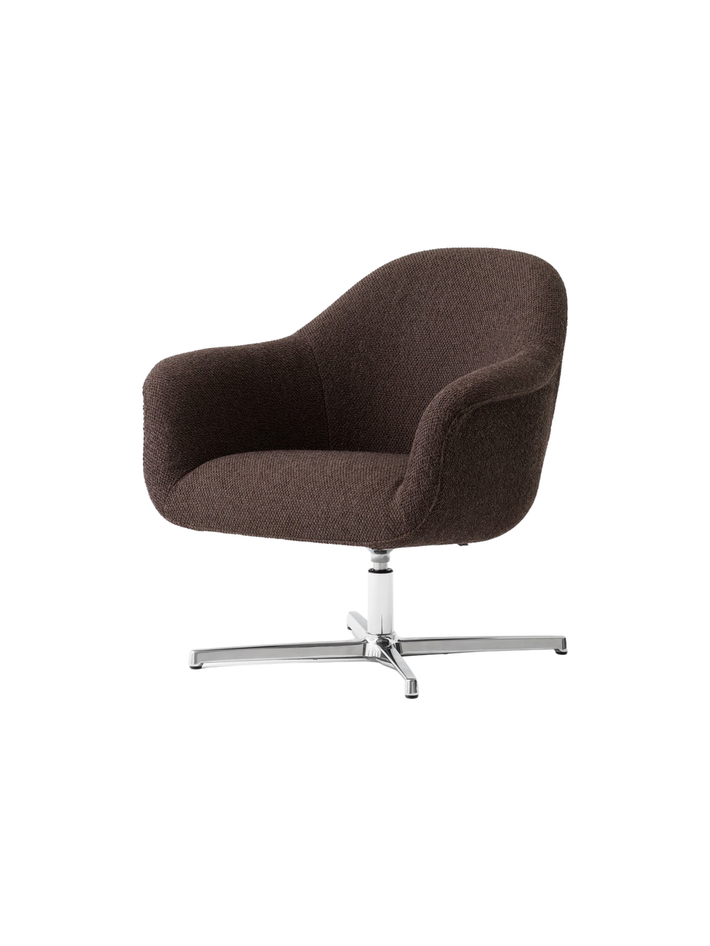 Lounge Chair with Aluminium Star Base Swivel, Upholstered Shell