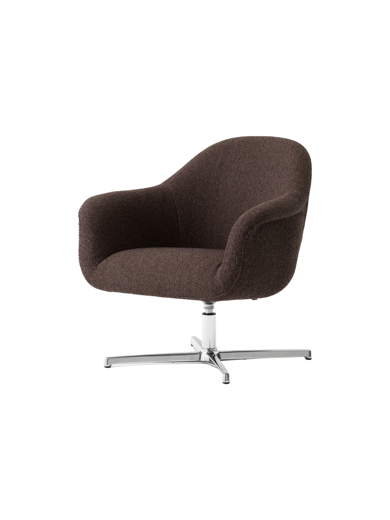 Lounge Chair with Aluminium Star Base Swivel, Upholstered Shell