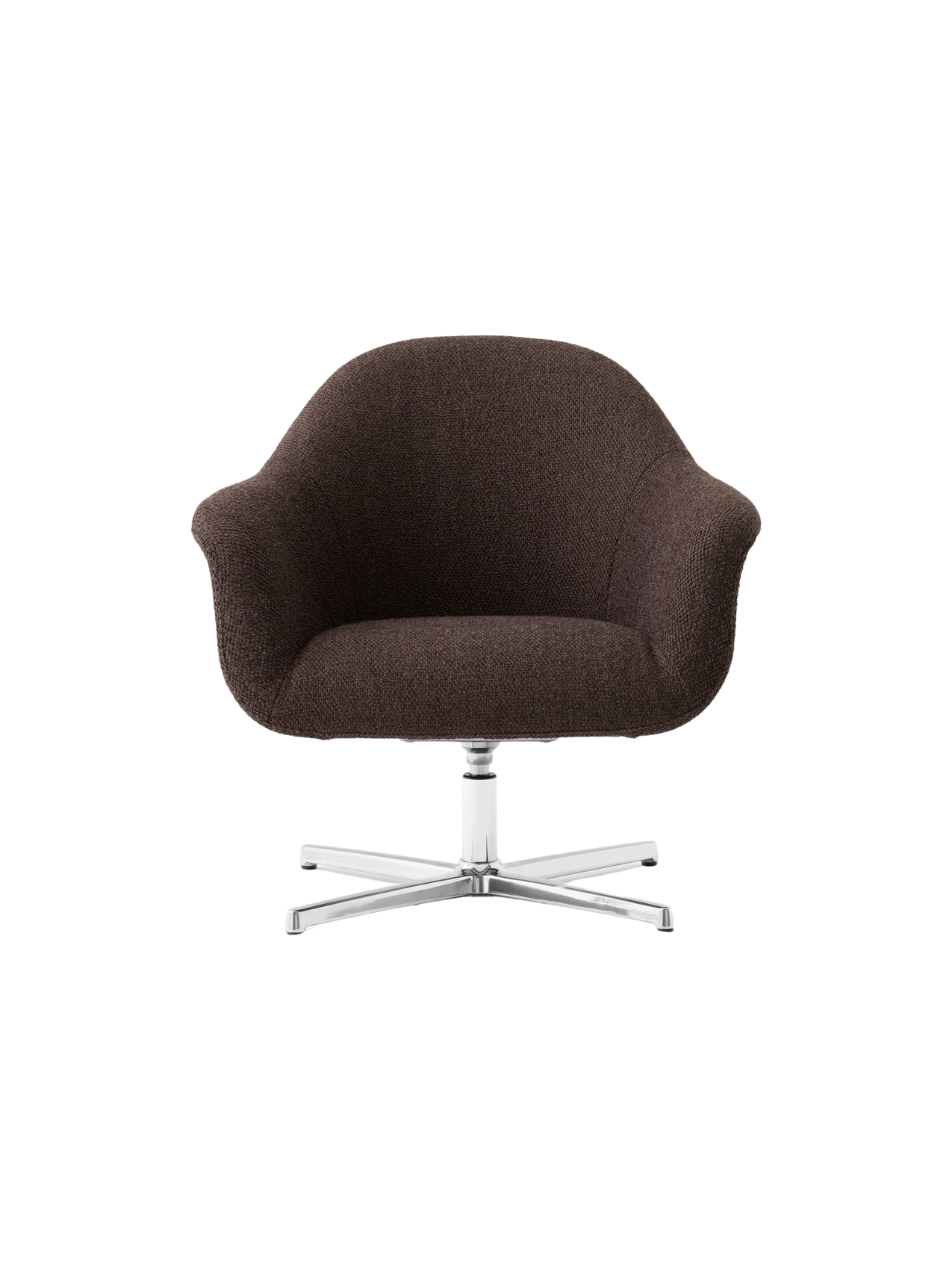 Lounge Chair with Aluminium Star Base Swivel, Upholstered Shell