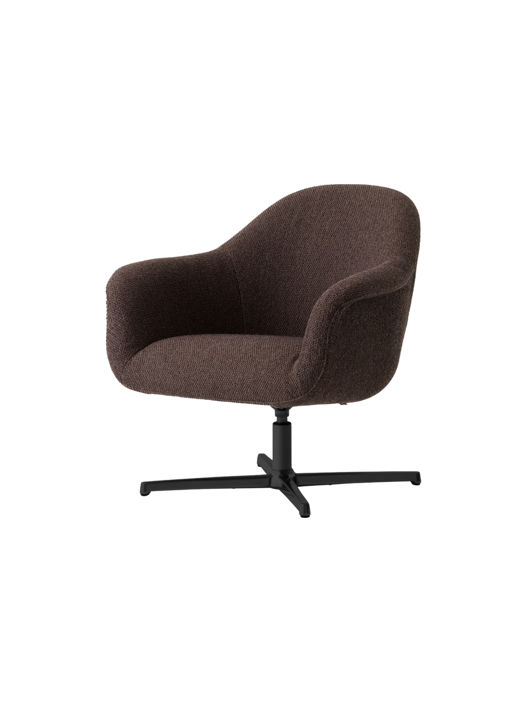 Lounge Chair with Aluminium Star Base Swivel, Upholstered Shell