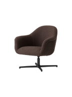 Lounge Chair with Aluminium Star Base Swivel, Upholstered Shell