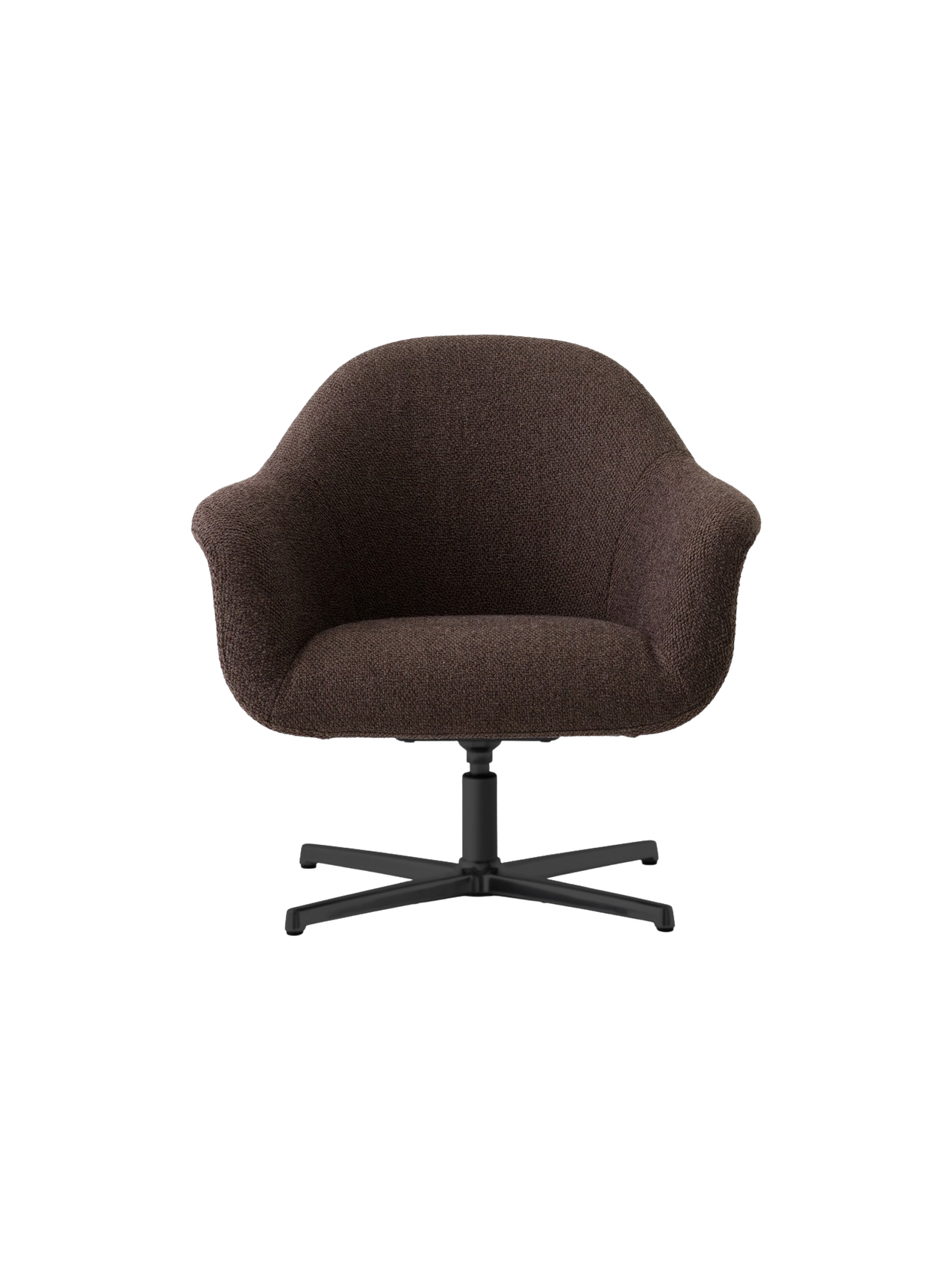 Lounge Chair with Aluminium Star Base Swivel, Upholstered Shell