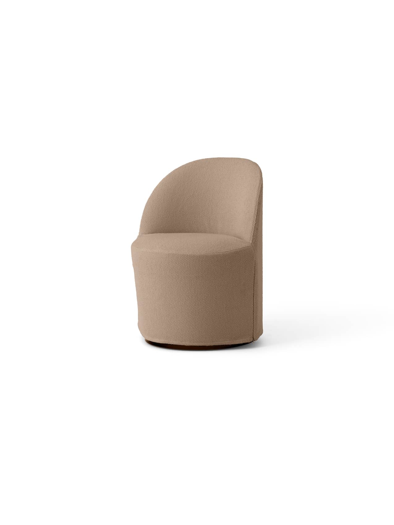 Club Chair with Swivel and Loose Cover Cotton-Wool Boucl