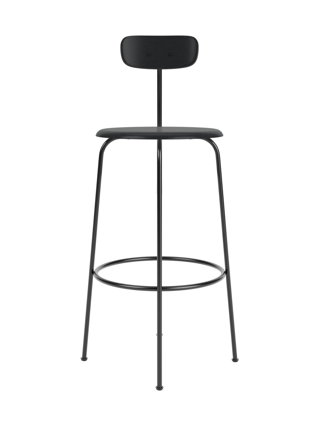 Bar Chair with Wood Veneer ¨C Minimalist 4-Leg Design for Kitchen Bars