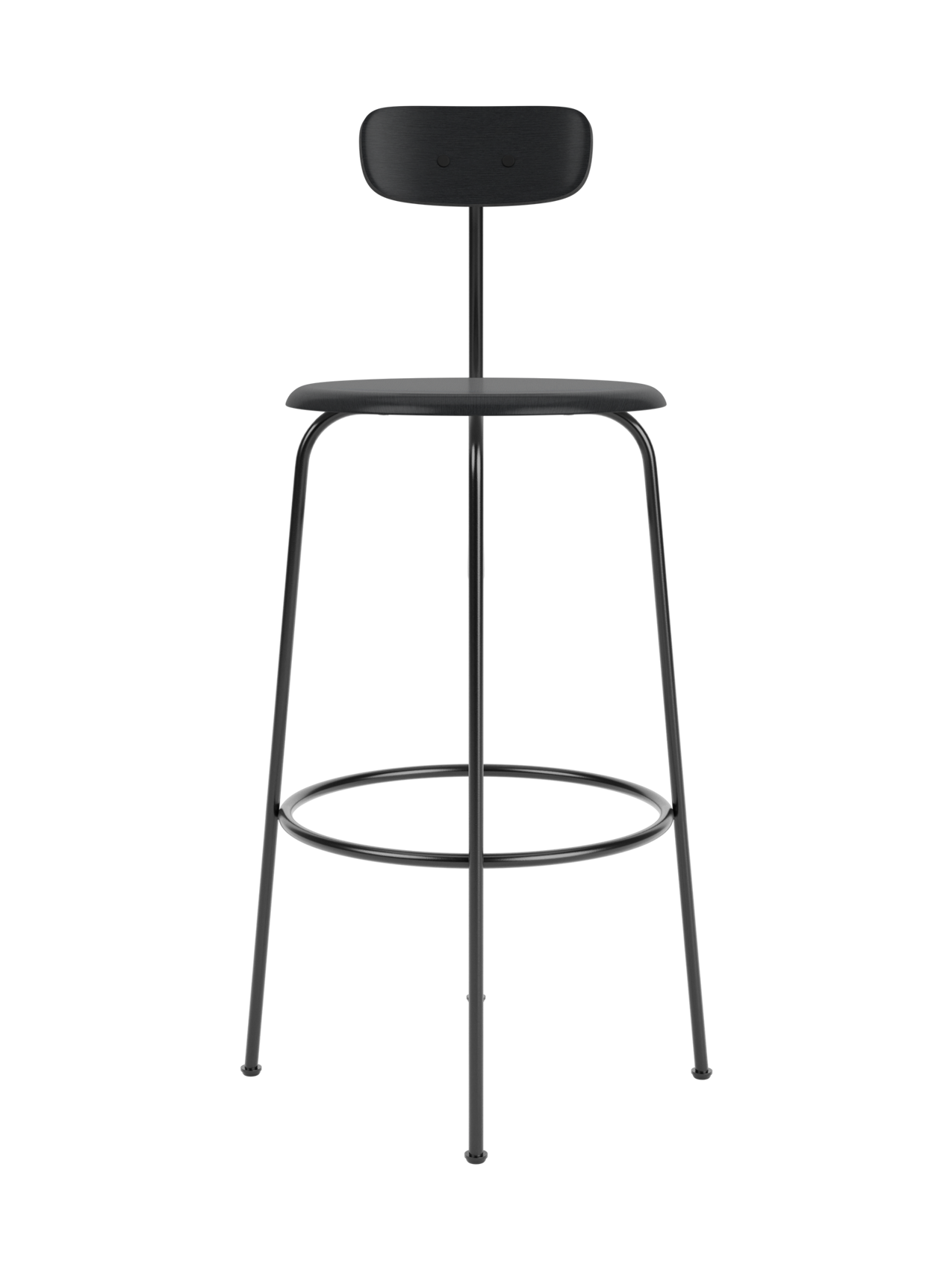 Bar Chair with Wood Veneer ¨C Minimalist 4-Leg Design for Kitchen Bars