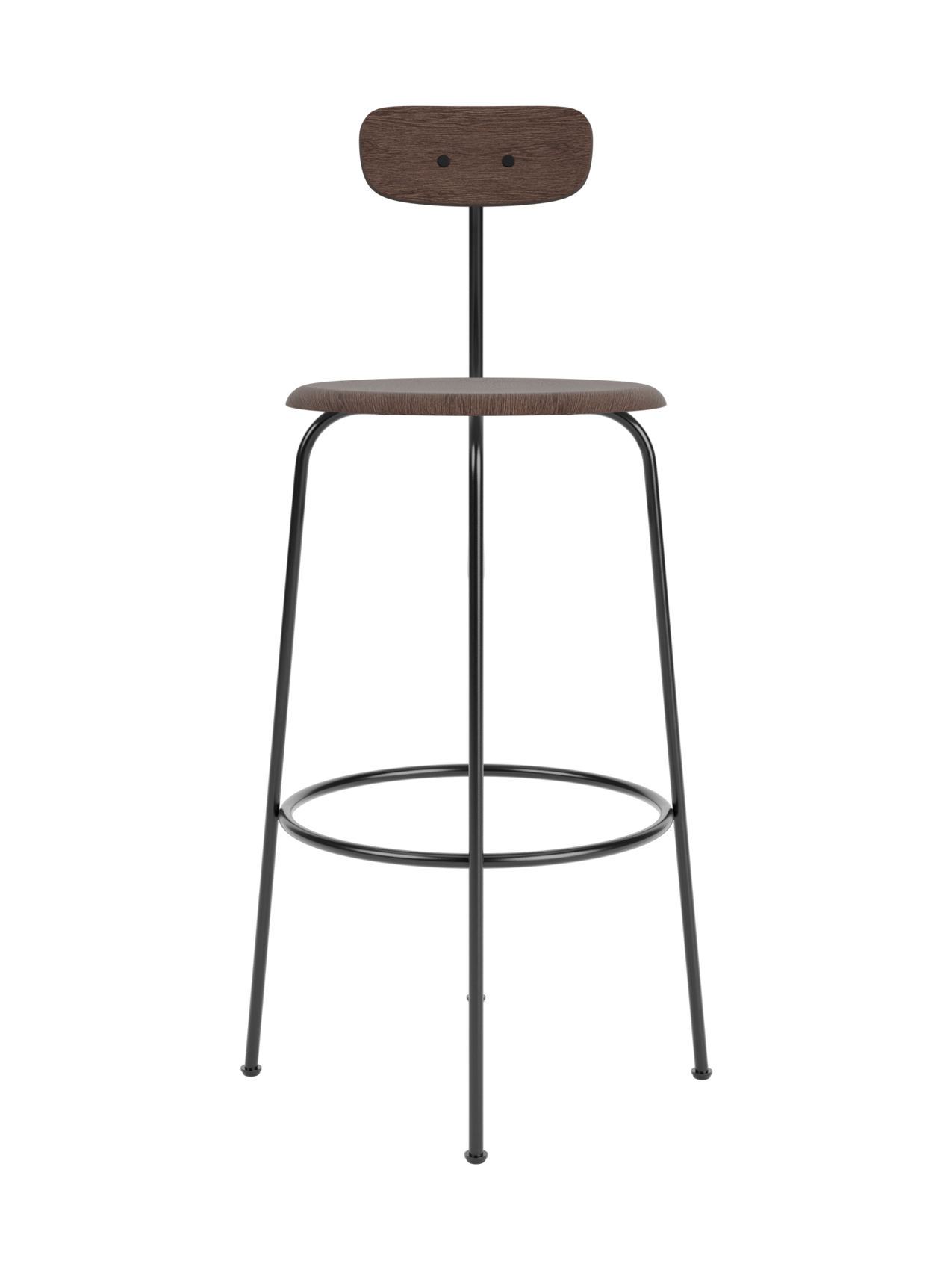 Bar Chair with Wood Veneer ¨C Minimalist 4-Leg Design for Kitchen Bars