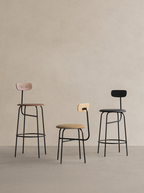 Counter Chair with Wood Veneer ¨C Minimalist 4-Leg Design