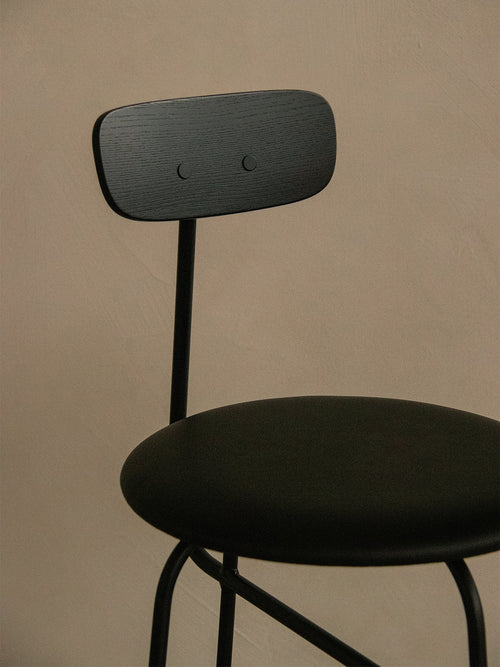 Bar Chair with Wood Veneer ¨C Minimalist 4-Leg Design for Kitchen Bars