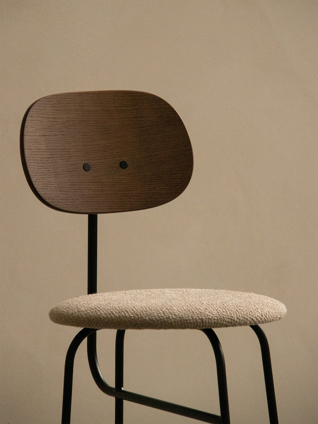 Counter Chair Plus, Upholstered Seat ¨C Veneer Back, Powder-Coated Frame