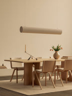 Cantilevered Dining Chair, Front Upholstered ¨C Oak Veneer, Stackable
