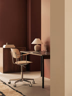 Task Chair with Wood Veneer ¨C Height-Adjustable, Flex Tilt, Swivel Base