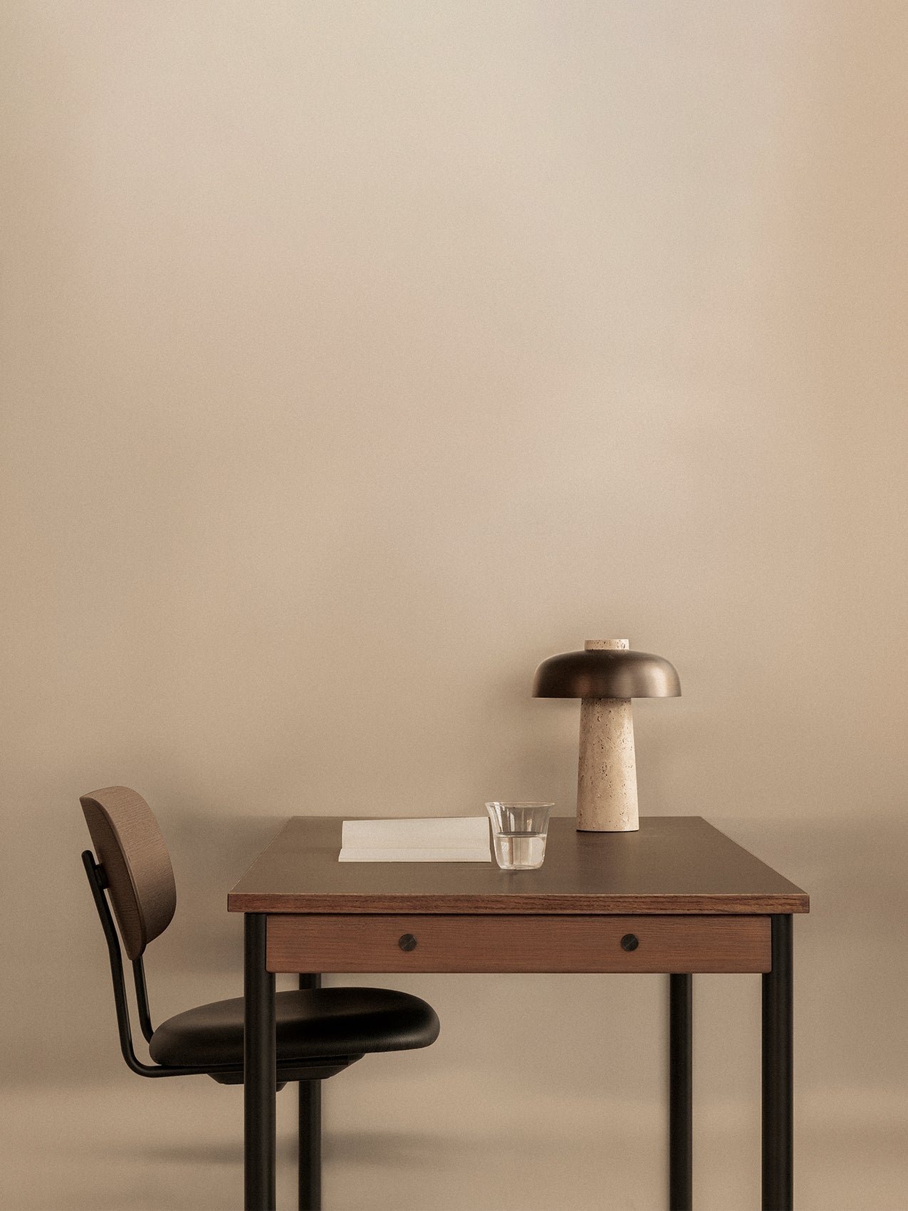 Task Chair, Upholstered Seat Black Swivel Base, Height-Adjustable