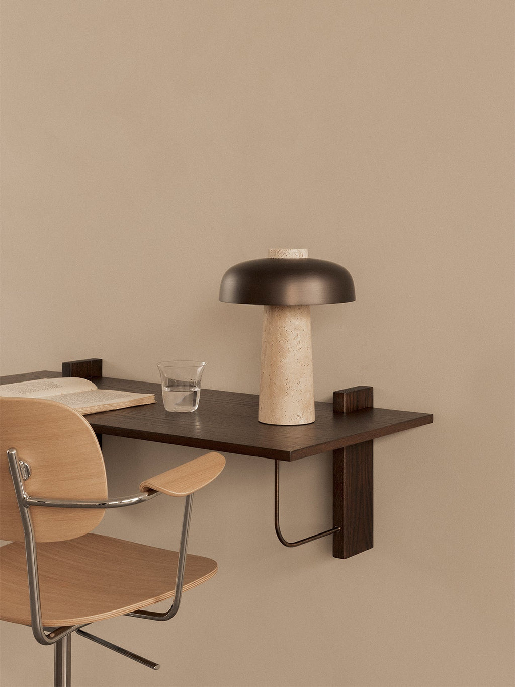 Task Chair with Wood Veneer ¨C Height-Adjustable, Flex Tilt, Swivel Base