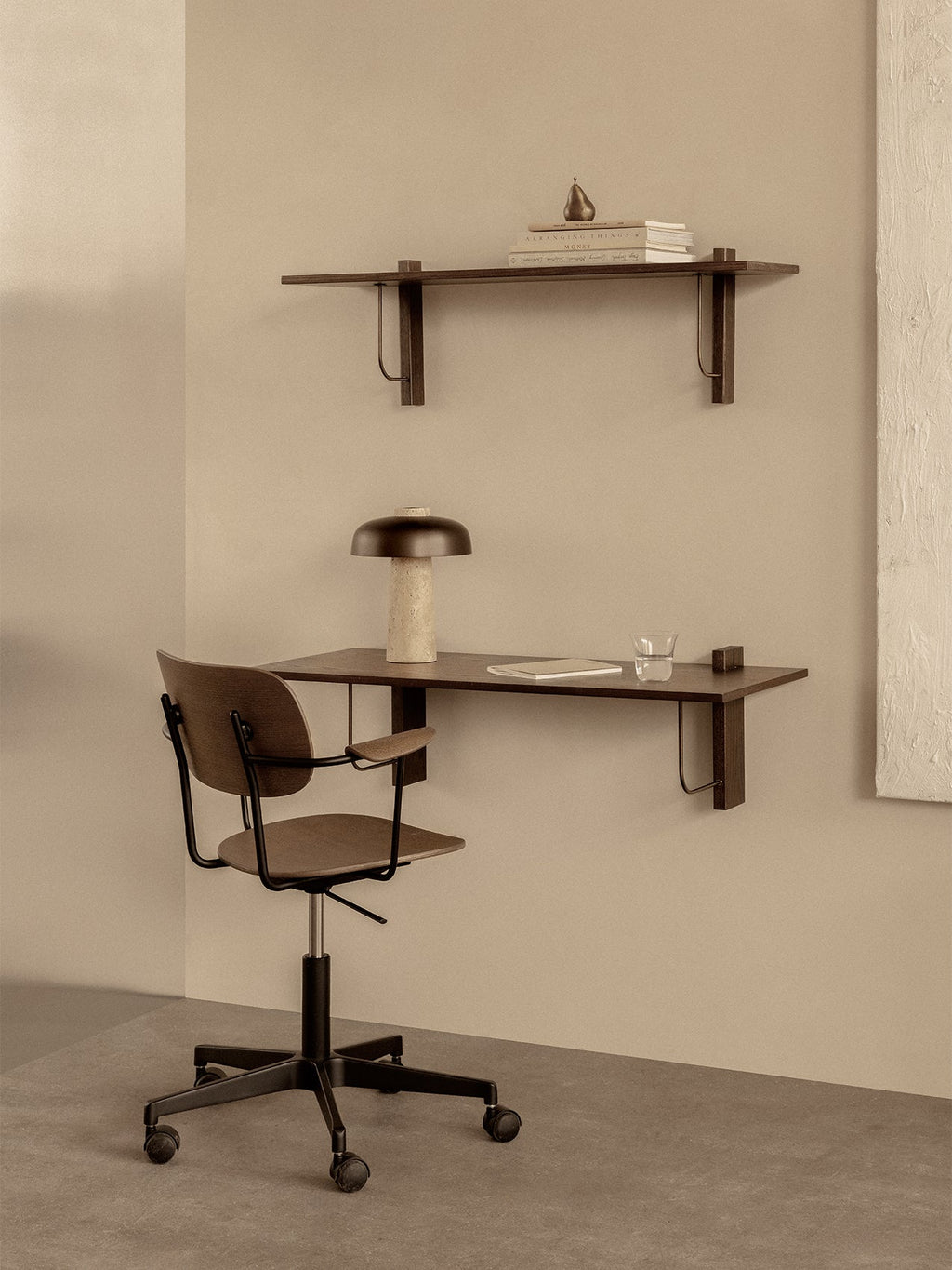 Task Chair with Wood Veneer ¨C Height-Adjustable, Flex Tilt, Swivel Base