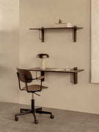 Task Chair with Wood Veneer ¨C Height-Adjustable, Flex Tilt, Swivel Base