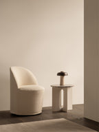 Club Chair with Swivel and Loose Cover Cotton-Wool Boucl