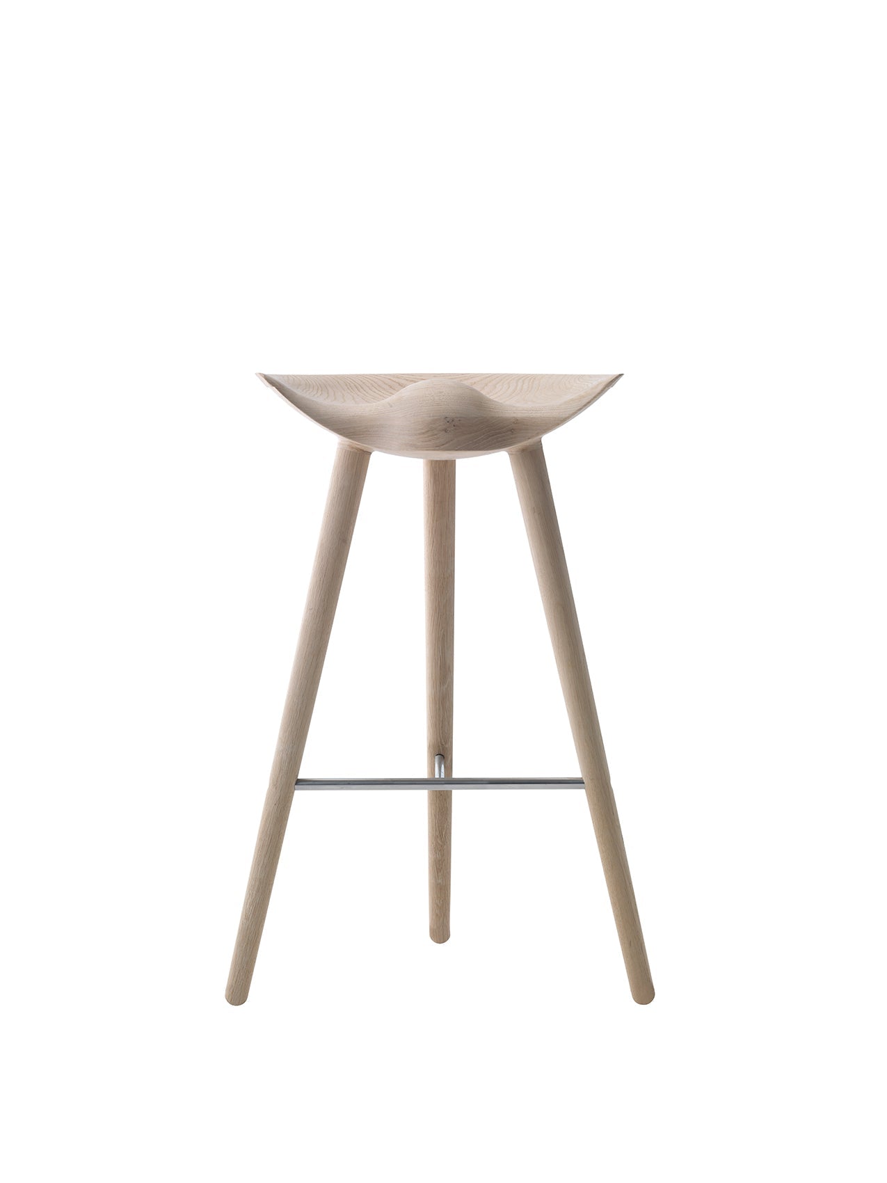 Sculptural 3-Leg Bar Stool ¨C Moulded Wood Seat, Collector¡¯s Design