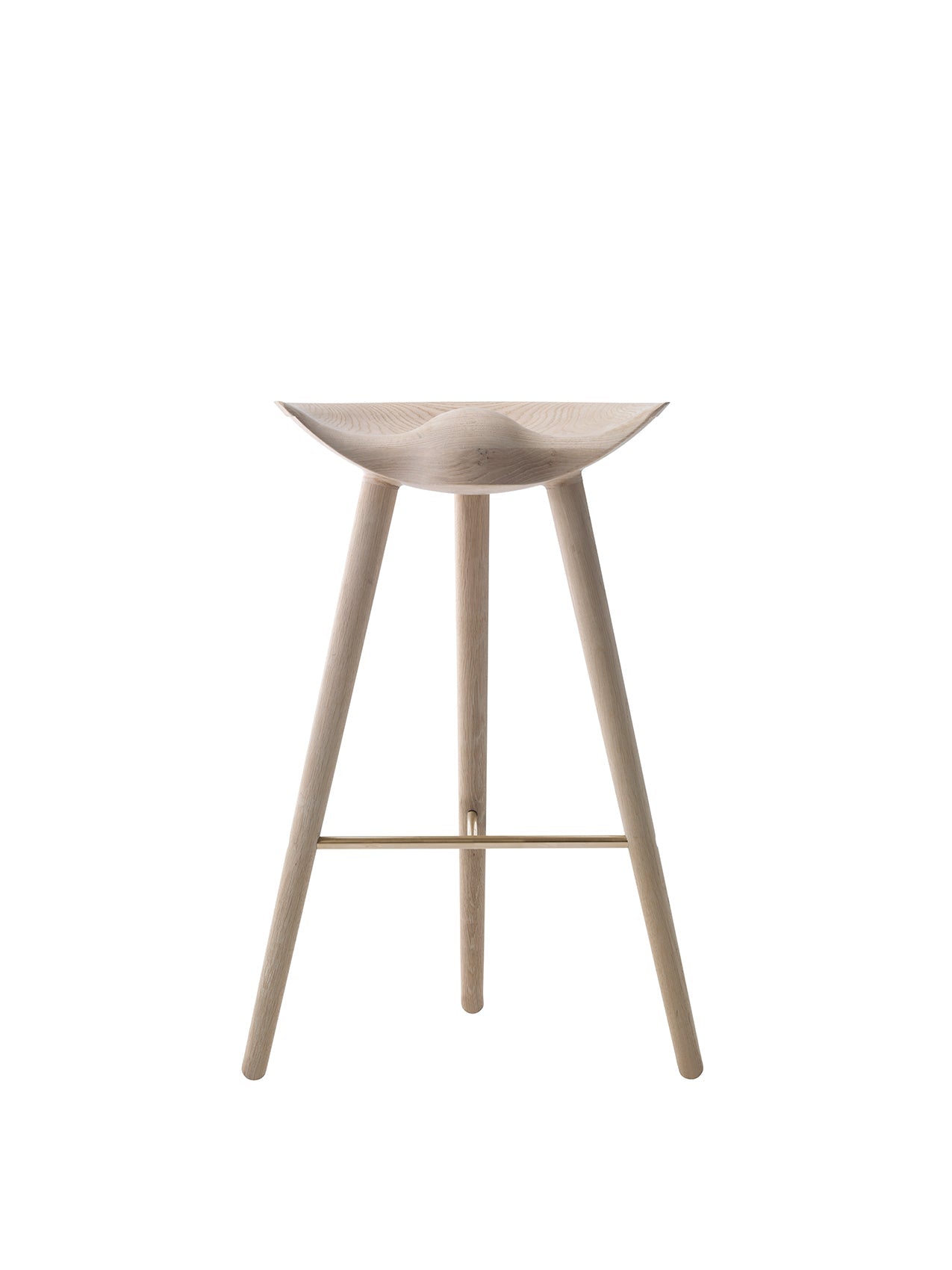 Sculptural 3-Leg Bar Stool ¨C Moulded Wood Seat, Collector¡¯s Design