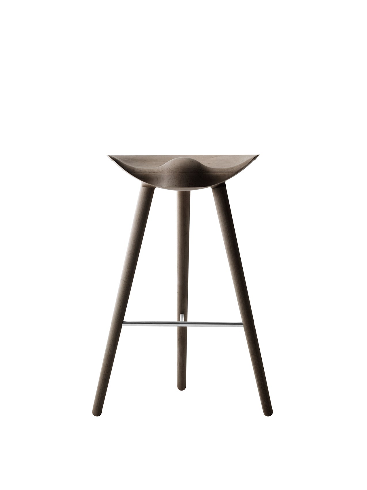 Sculptural 3-Leg Bar Stool ¨C Moulded Wood Seat, Collector¡¯s Design