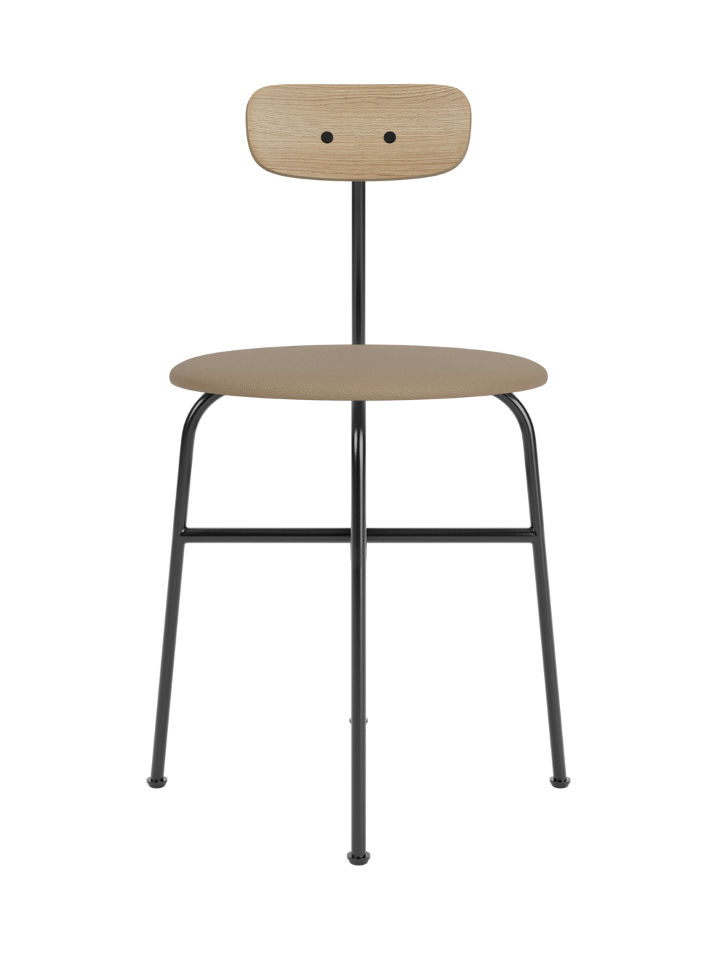 Dining Chair, Upholstered Seat ¨C Wood Veneer Back, Sleek Profile