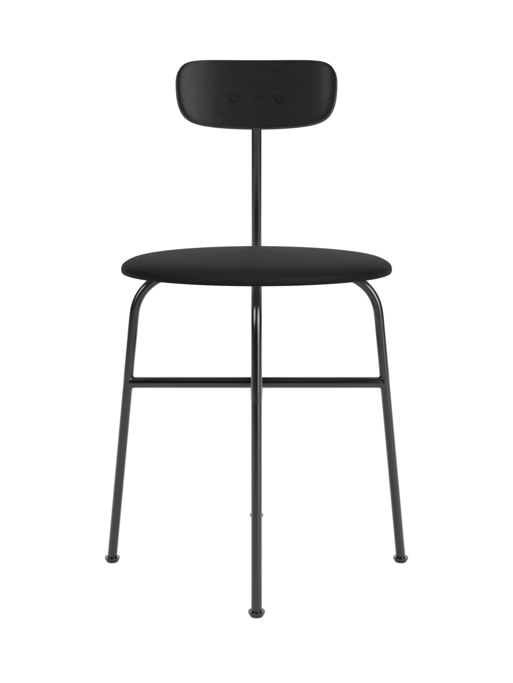 Dining Chair, Upholstered Seat ¨C Wood Veneer Back, Sleek Profile