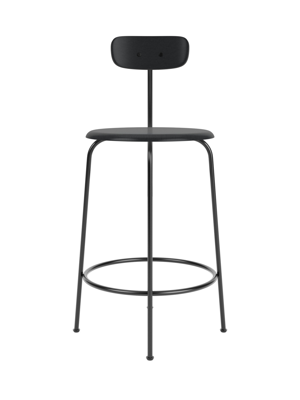Counter Chair with Wood Veneer ¨C Minimalist 4-Leg Design