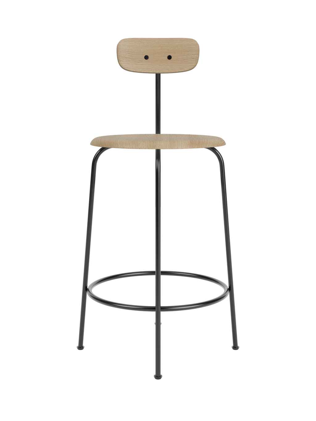 Counter Chair with Wood Veneer ¨C Minimalist 4-Leg Design