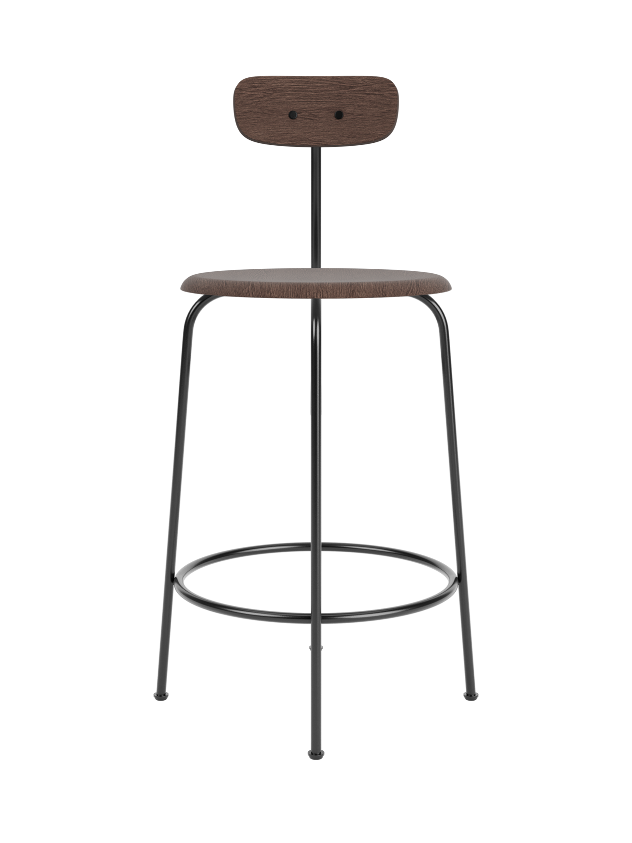 Counter Chair with Wood Veneer ¨C Minimalist 4-Leg Design