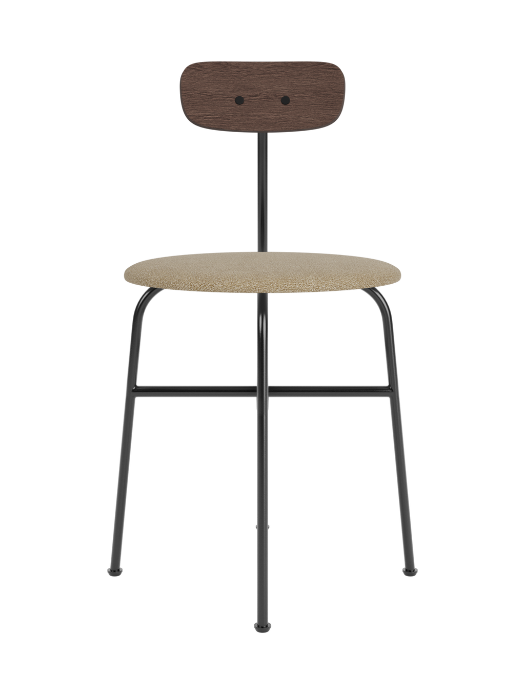 Dining Chair, Upholstered Seat ¨C Wood Veneer Back, Sleek Profile