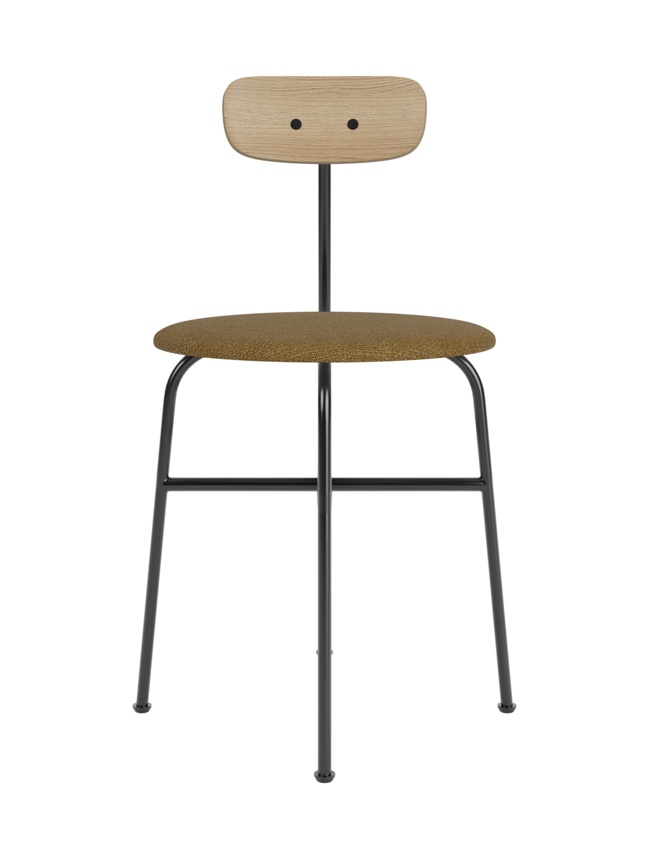 Dining Chair, Upholstered Seat ¨C Wood Veneer Back, Sleek Profile