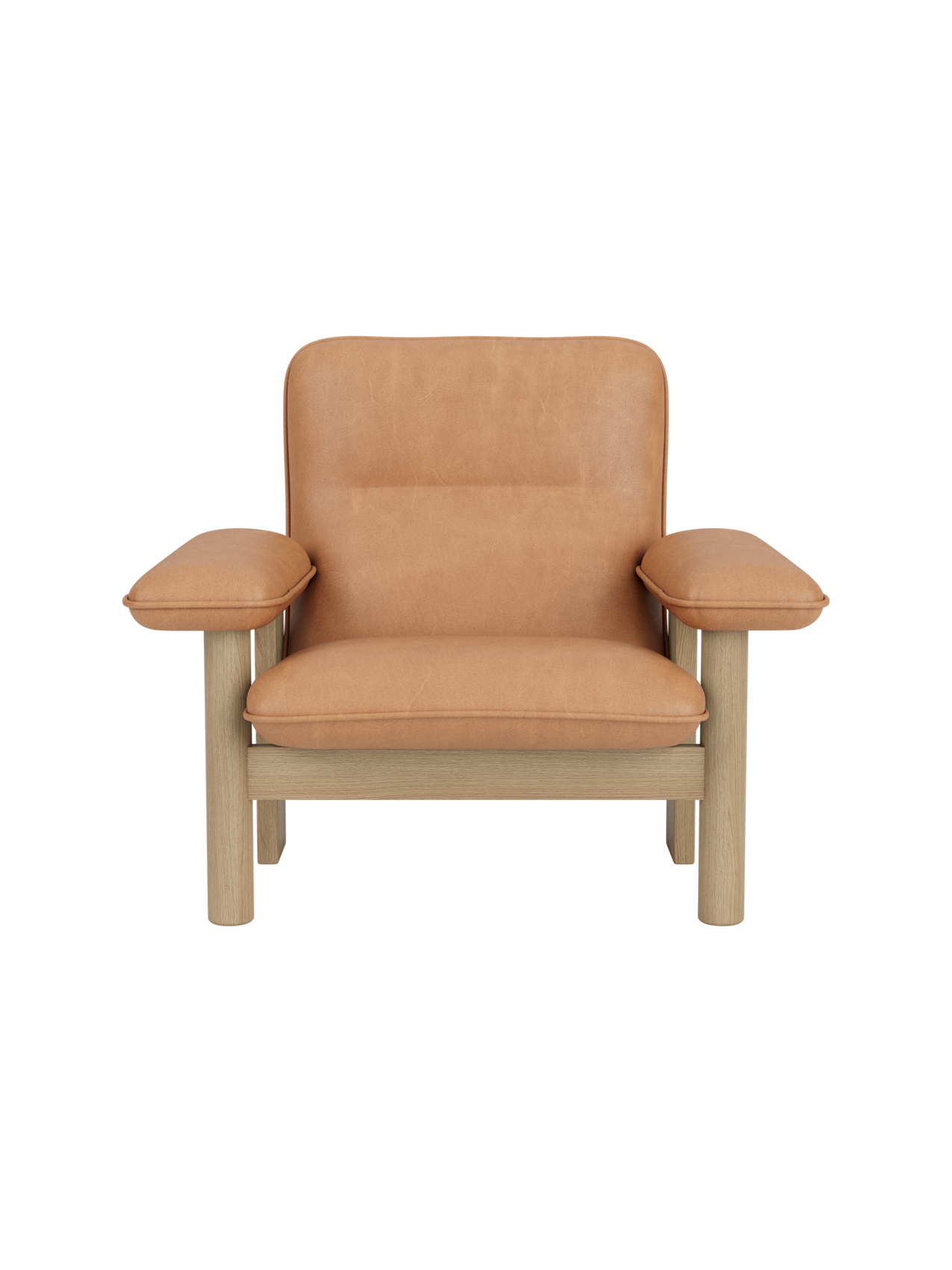 High Back Lounge Chair in Textile Solid Wood Frame, Exaggerated Armrests