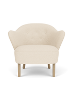 Compact Lounge Chair in Textile Sculptural Armrests