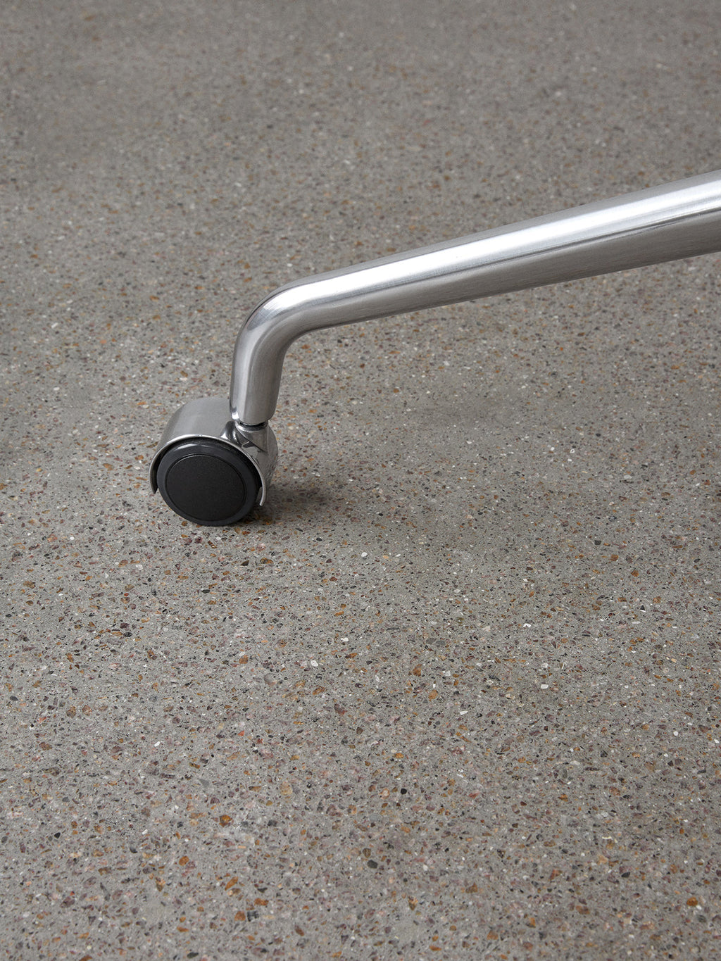 Swivel Dining Chair with Casters, Polished Aluminium Base ¨C 25mm Foam