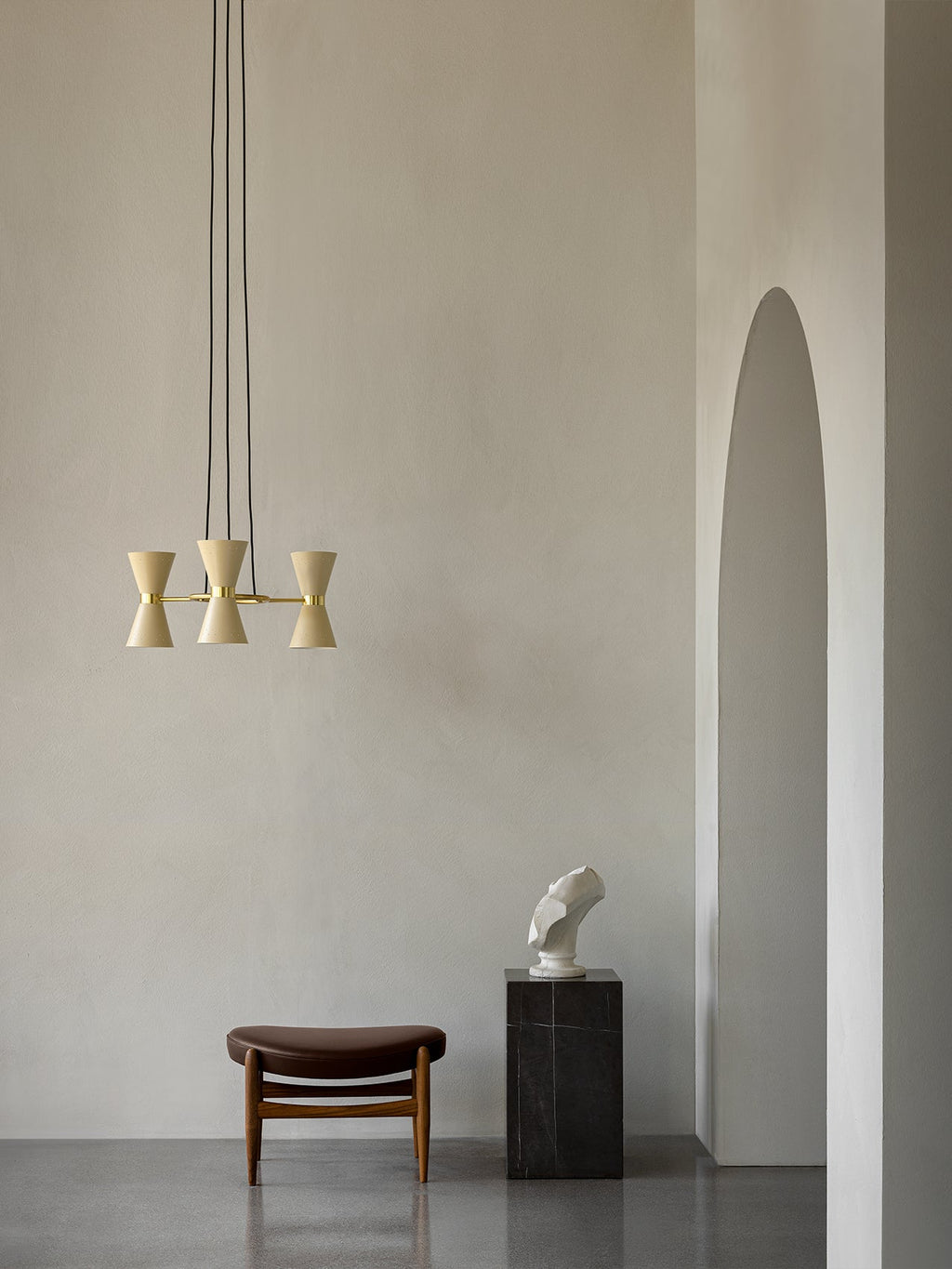 Classic Ottoman Pairs with Lounge Chair, Danish Modern Design