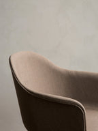 Upholstered Dining Chair, Black Steel Base ¨C High Back, 25mm Foam Seat