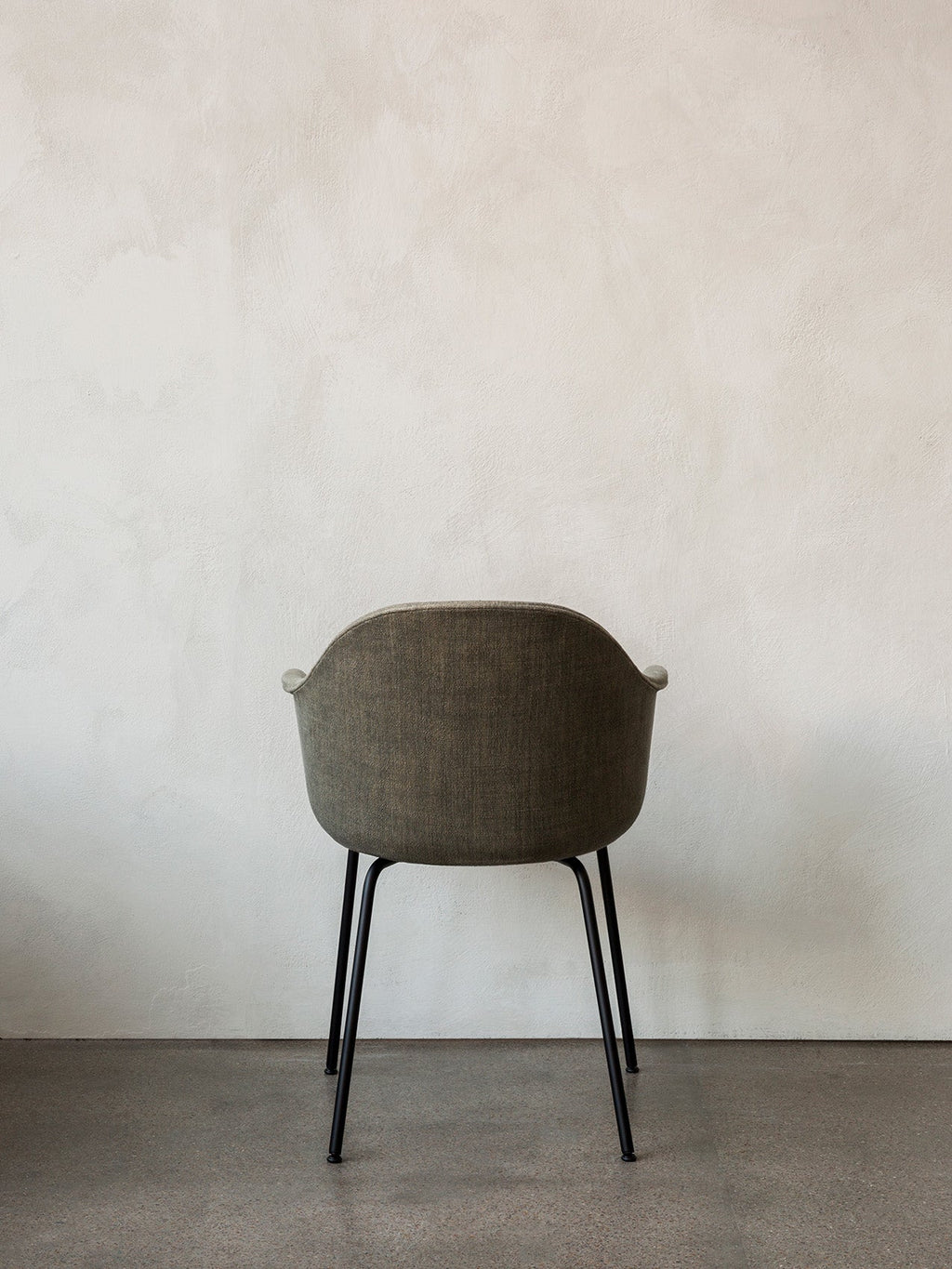 Upholstered Dining Chair, Black Steel Base ¨C High Back, 25mm Foam Seat
