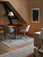 Swivel Side Dining Chair, Polished Aluminium Star Base ¨C 25mm Foam