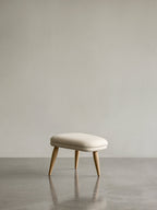 Lounge Ottoman Embracing Form, Pairs with Lounge Chair, Oak or Walnut