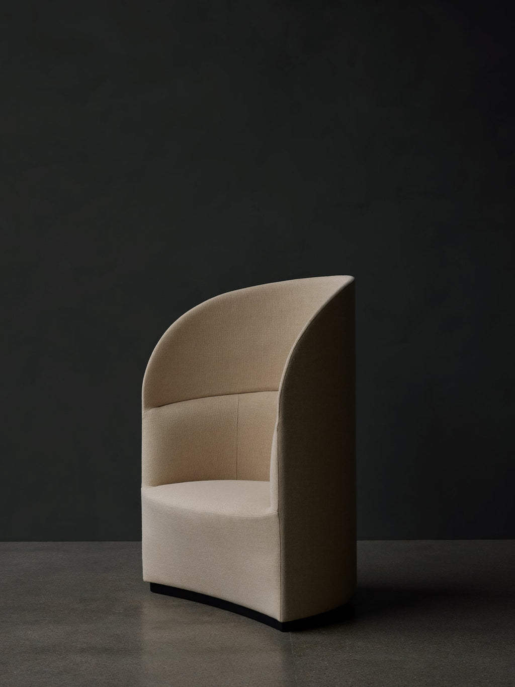 High Back Lounge Chair Geometric Silhouette, USB Port, Wide Low Seat