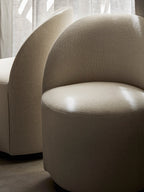 Club Chair with 190 Return Swivel Plinth Base, Fully Upholstered
