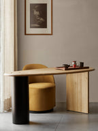Club Chair with 190 Return Swivel Plinth Base, Fully Upholstered