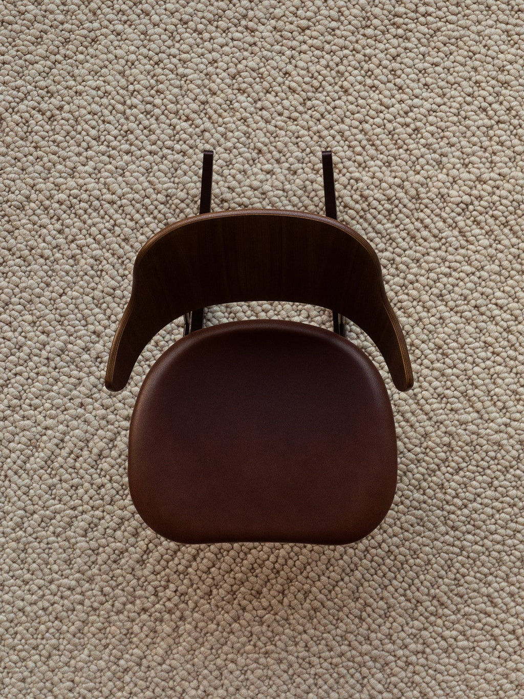 Rocking Chair in Oak or Walnut Veneer Steel Frame