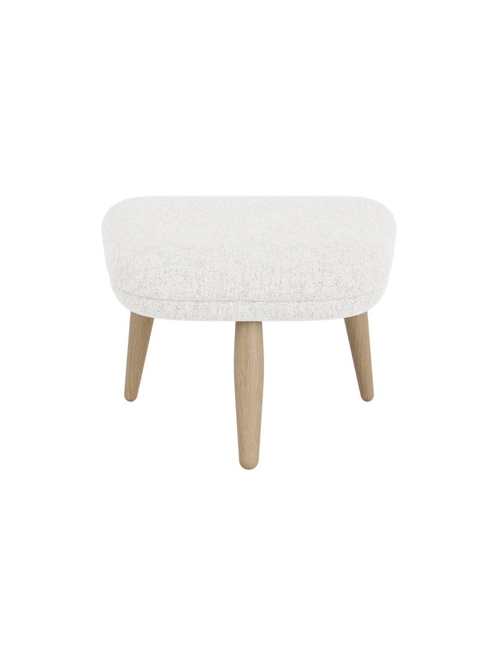 Lounge Ottoman Embracing Form, Pairs with Lounge Chair, Oak or Walnut
