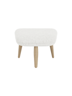 Lounge Ottoman Embracing Form, Pairs with Lounge Chair, Oak or Walnut