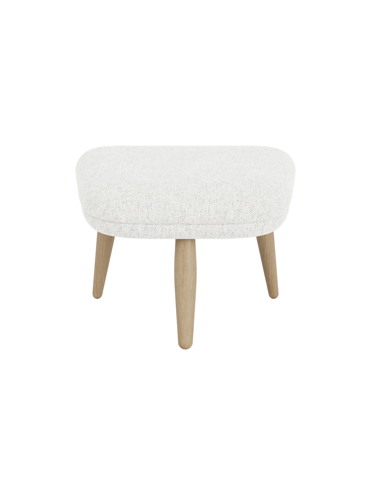 Lounge Ottoman Embracing Form, Pairs with Lounge Chair, Oak or Walnut